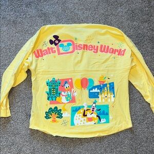 Walt Disney World Parks Spirit Jersey XL Yellow Long Sleeve